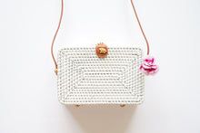 Load image into Gallery viewer, Rectangle Handwoven Straw Bag in White
