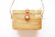 Load image into Gallery viewer, Rectangle Bucket Handwoven Straw Bag in Natural
