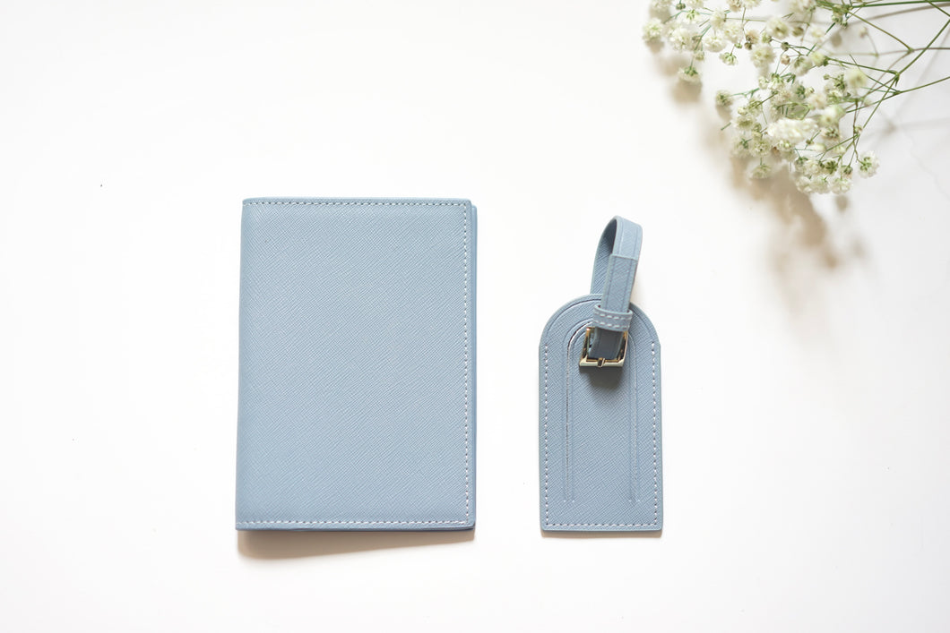 Passport Holder & Luggage Tag in Blue